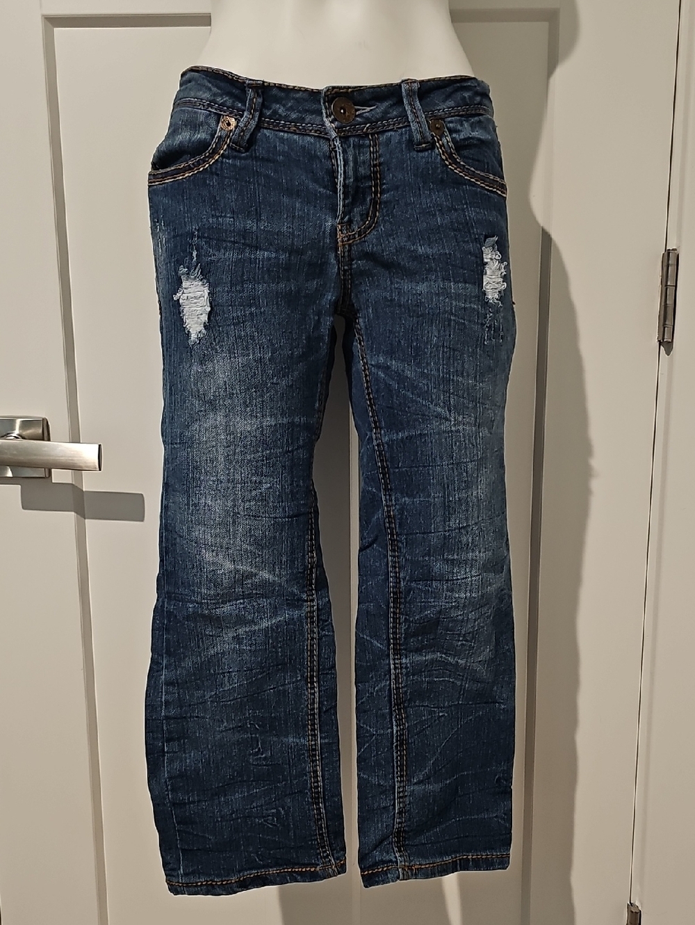 Vintage Paris Blues Denim Capris